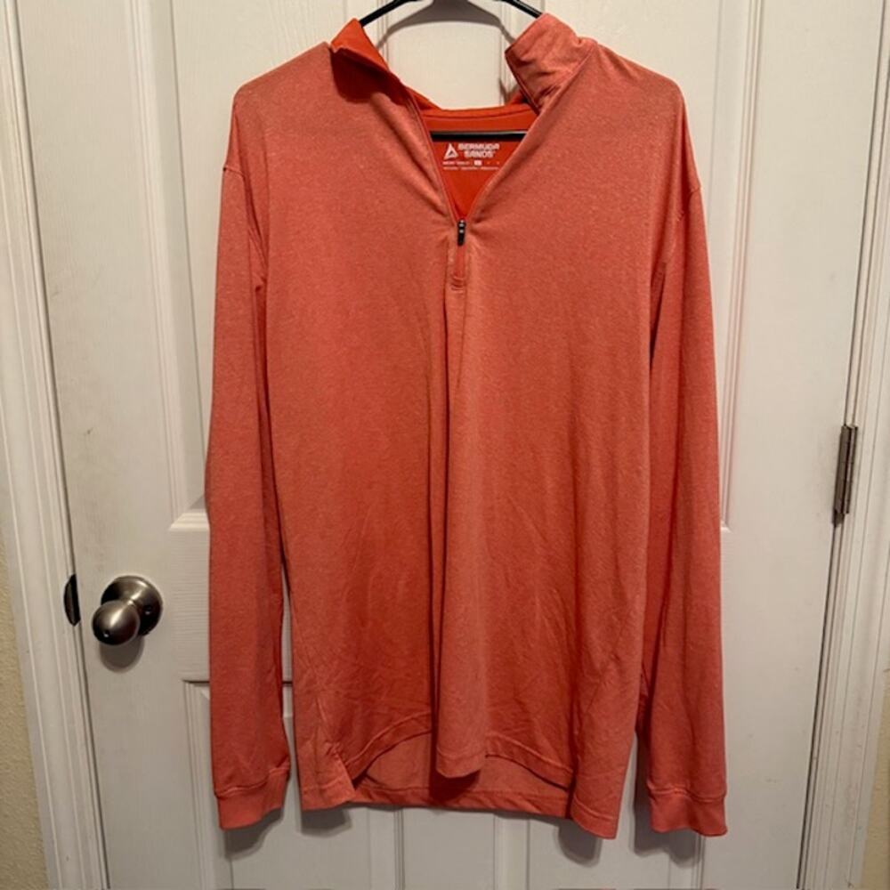 Bermuda Sands Long Sleeve Pullover 1/4 Zip - Wick Away Technology - Size Large